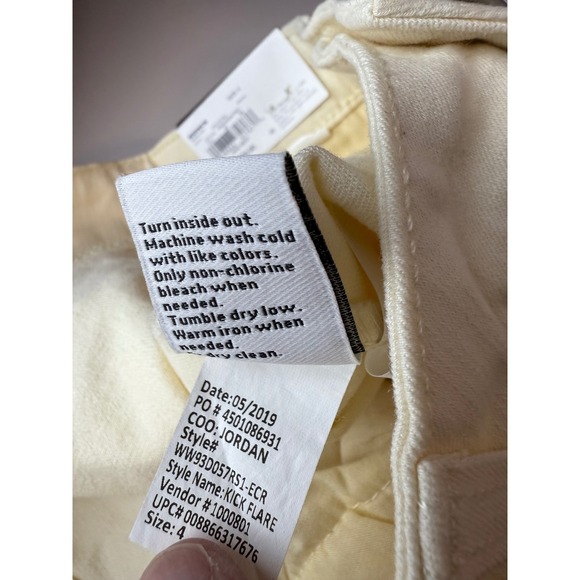 NWT Nine West Women's Cream Kick Flare High‎ Rise Cropped Jeans Size 4 - Picture 8 of 8